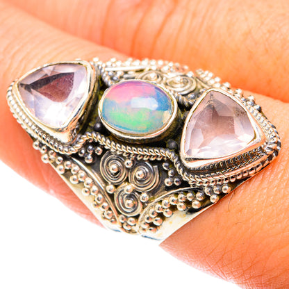 Rose Quartz Rings handcrafted by Ana Silver Co - RING75356