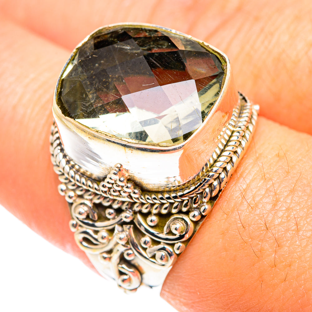 Green Amethyst Rings handcrafted by Ana Silver Co - RING75370