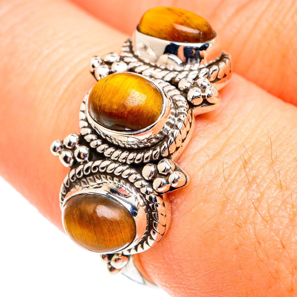 Tiger Eye Rings handcrafted by Ana Silver Co - RING75374
