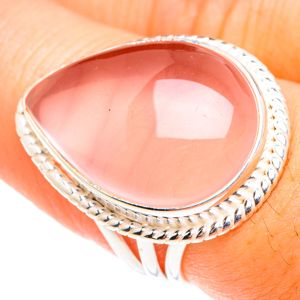 Rose Quartz Rings handcrafted by Ana Silver Co - RING75379