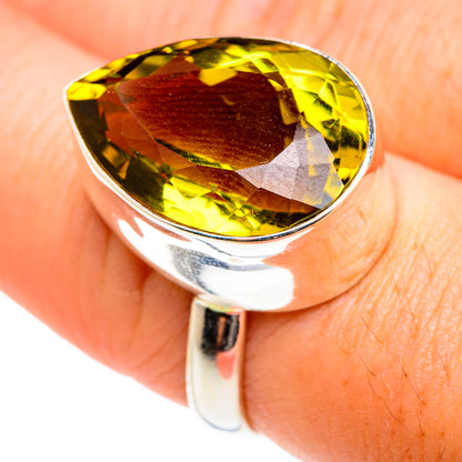 Olive Quartz Rings handcrafted by Ana Silver Co - RING75397
