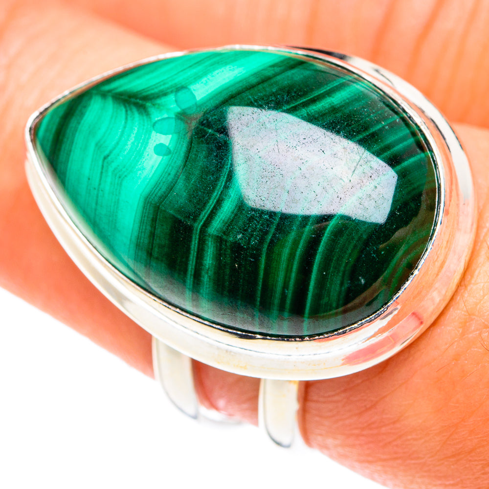 Malachite Rings handcrafted by Ana Silver Co - RING75408
