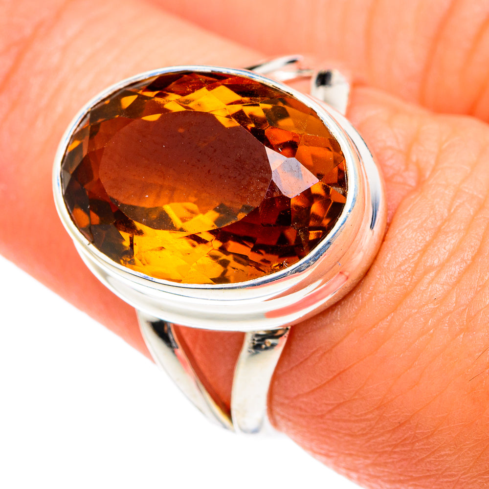 Mandarin Citrine Rings handcrafted by Ana Silver Co - RING75409