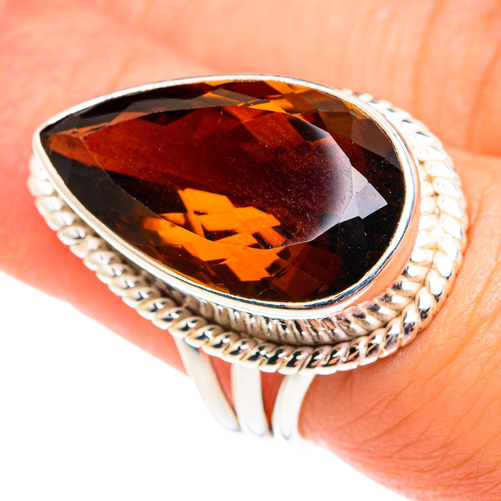 Mandarin Citrine Rings handcrafted by Ana Silver Co - RING75411