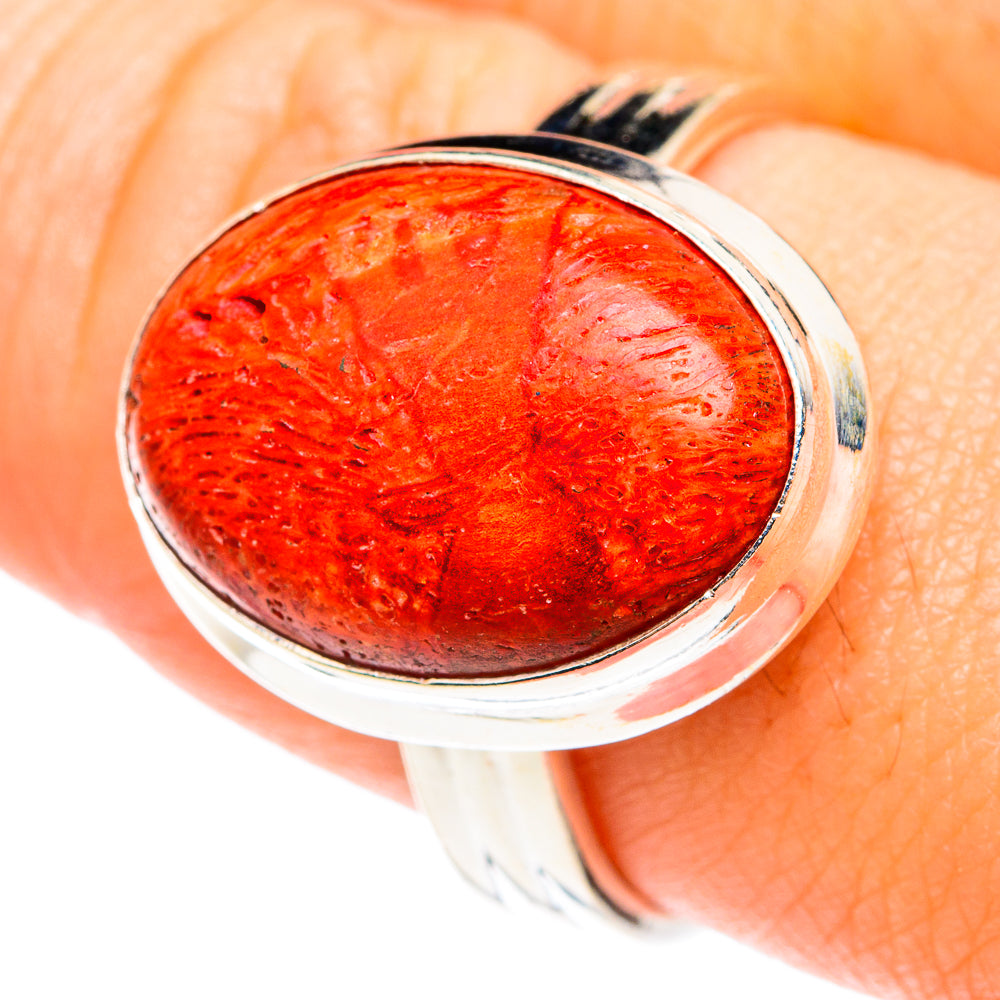Sponge Coral Rings handcrafted by Ana Silver Co - RING75412