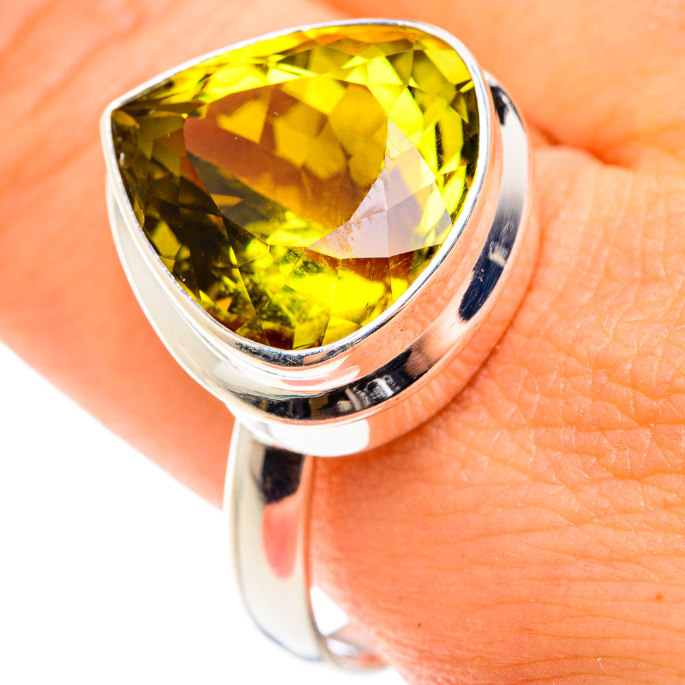 Olive Quartz Rings handcrafted by Ana Silver Co - RING75432