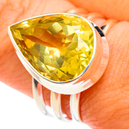 Lemon Quartz Rings handcrafted by Ana Silver Co - RING75433