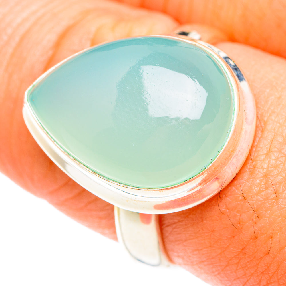 Aqua Chalcedony Rings handcrafted by Ana Silver Co - RING75434
