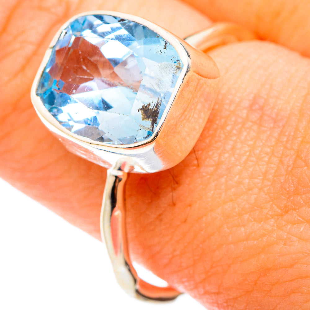 Blue Topaz Rings handcrafted by Ana Silver Co - RING75438