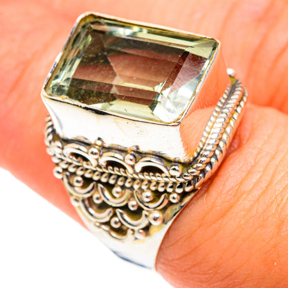 Green Amethyst Rings handcrafted by Ana Silver Co - RING75443