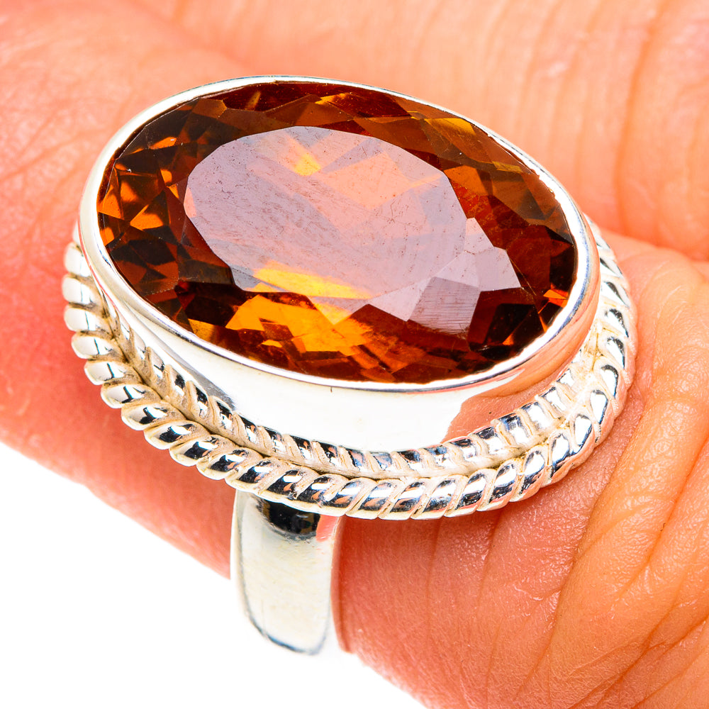 Mandarin Citrine Rings handcrafted by Ana Silver Co - RING75445