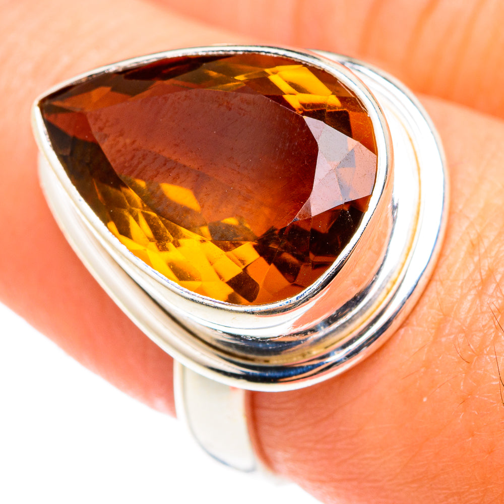 Mandarin Citrine Rings handcrafted by Ana Silver Co - RING75447