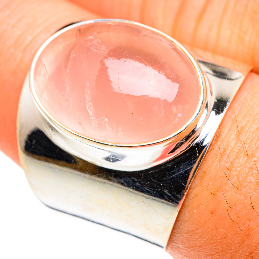 Rose Quartz Rings handcrafted by Ana Silver Co - RING75450