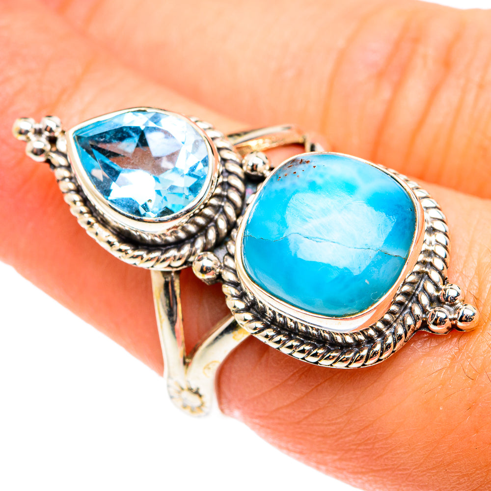 Larimar Rings handcrafted by Ana Silver Co - RING75472