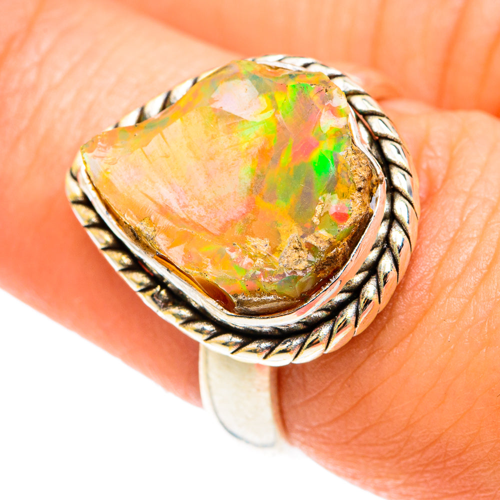 Ethiopian Opal Rings handcrafted by Ana Silver Co - RING75499