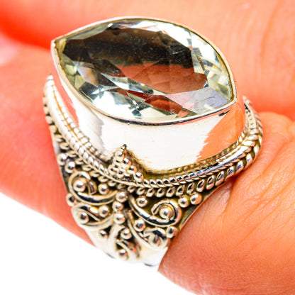 Green Amethyst Rings handcrafted by Ana Silver Co - RING75509