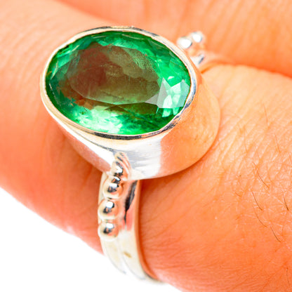 Green Fluorite Rings handcrafted by Ana Silver Co - RING75511