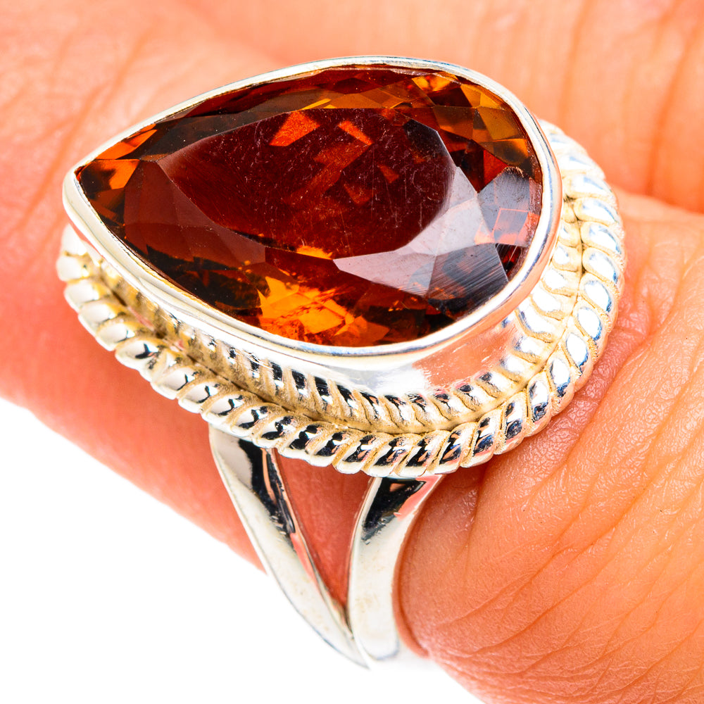 Mandarin Citrine Rings handcrafted by Ana Silver Co - RING75512