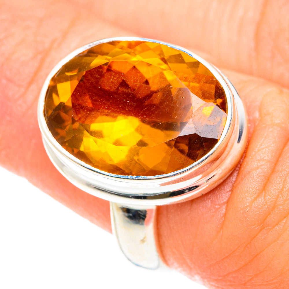 Mandarin Citrine Rings handcrafted by Ana Silver Co - RING75516