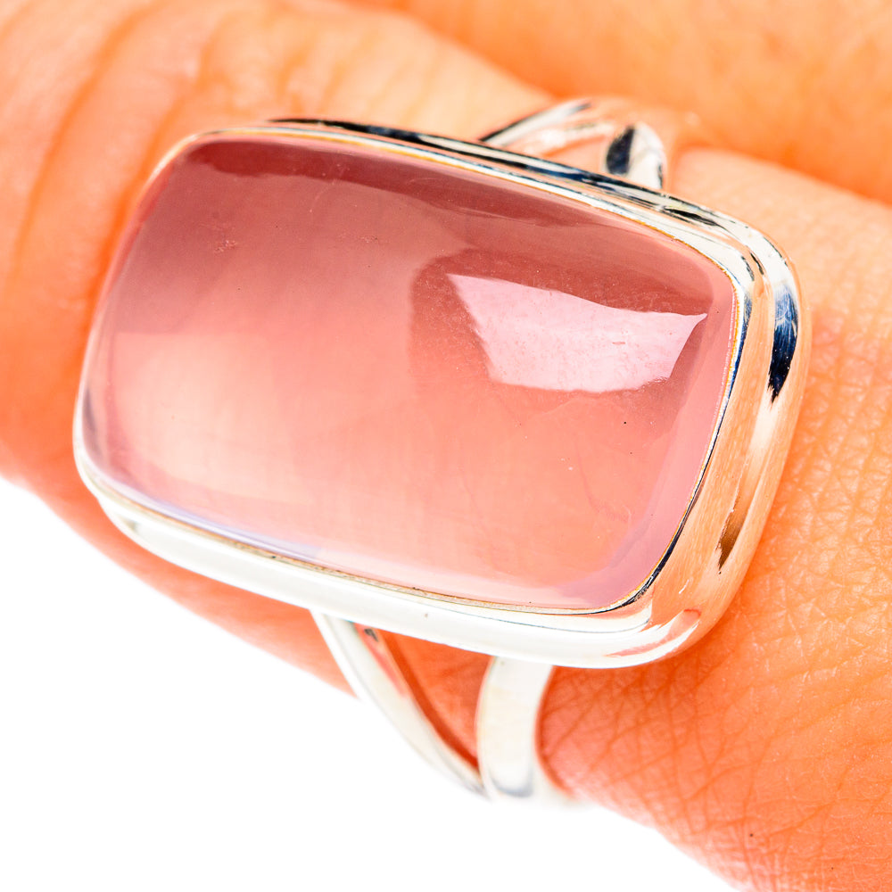 Rose Quartz Rings handcrafted by Ana Silver Co - RING75517
