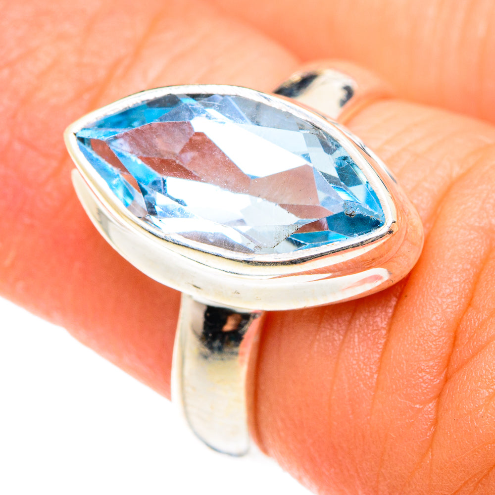 Blue Topaz Rings handcrafted by Ana Silver Co - RING75536
