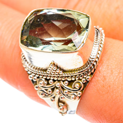 Green Amethyst Rings handcrafted by Ana Silver Co - RING75540