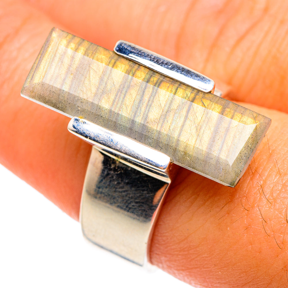 Labradorite Rings handcrafted by Ana Silver Co - RING75543