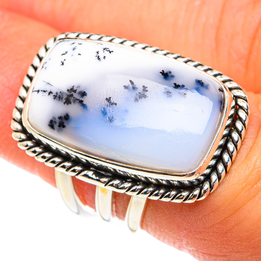 Dendritic Opal Rings handcrafted by Ana Silver Co - RING75558