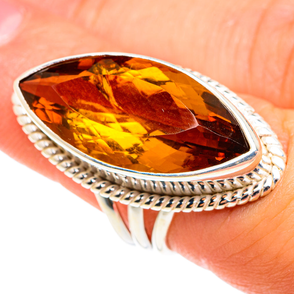 Mandarin Citrine Rings handcrafted by Ana Silver Co - RING75572