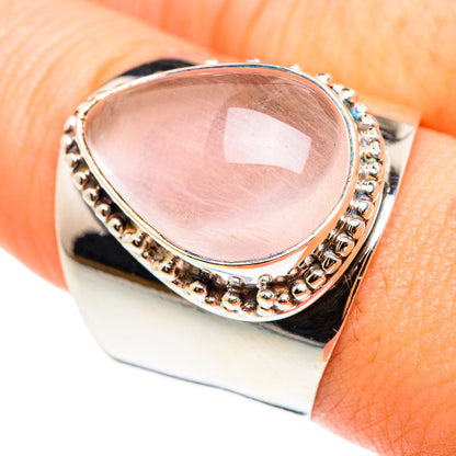 Rose Quartz Rings handcrafted by Ana Silver Co - RING75574