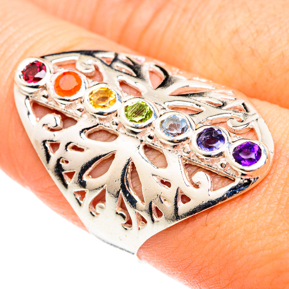Multi-Stone Chakra Rings handcrafted by Ana Silver Co - RING75579