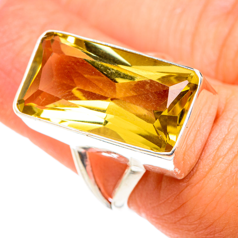 Lemon Quartz Rings handcrafted by Ana Silver Co - RING75583