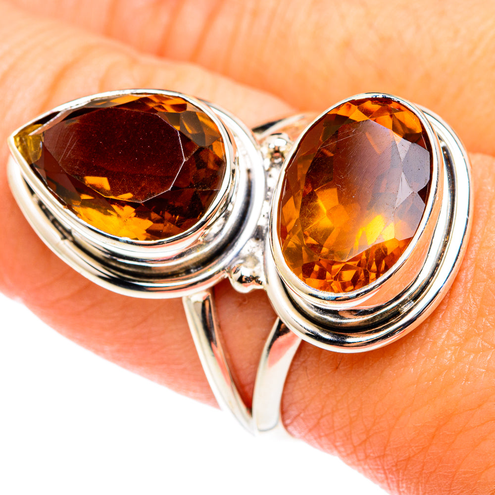 Mandarin Citrine Rings handcrafted by Ana Silver Co - RING75597