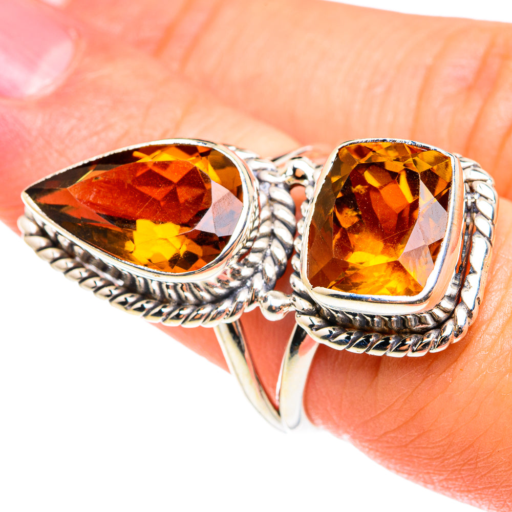 Mandarin Citrine Rings handcrafted by Ana Silver Co - RING75598