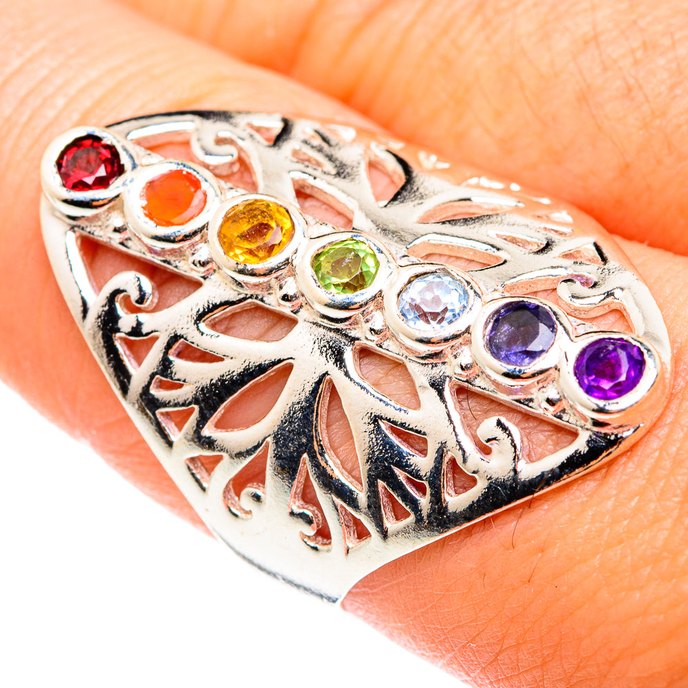 Multi-Stone Chakra Rings handcrafted by Ana Silver Co - RING75604
