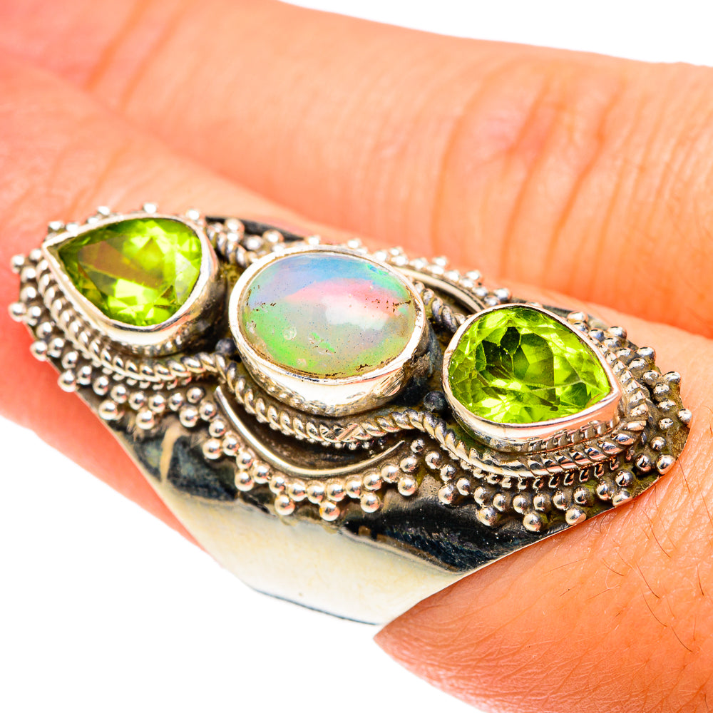 Ethiopian Opal Rings handcrafted by Ana Silver Co - RING75607