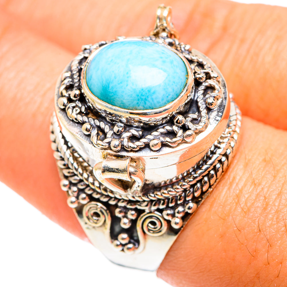 Larimar Rings handcrafted by Ana Silver Co - RING75612