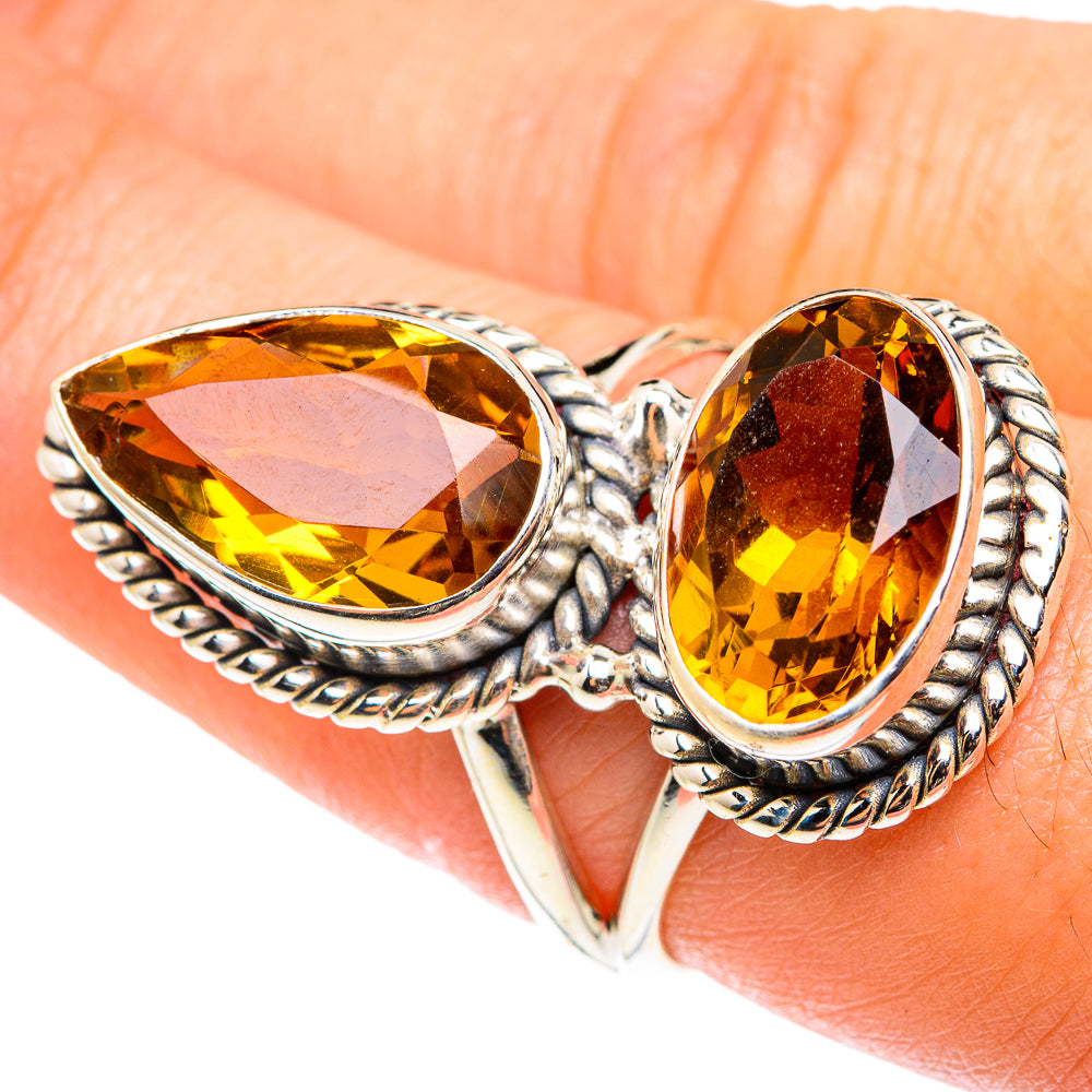 Mandarin Citrine Rings handcrafted by Ana Silver Co - RING75615