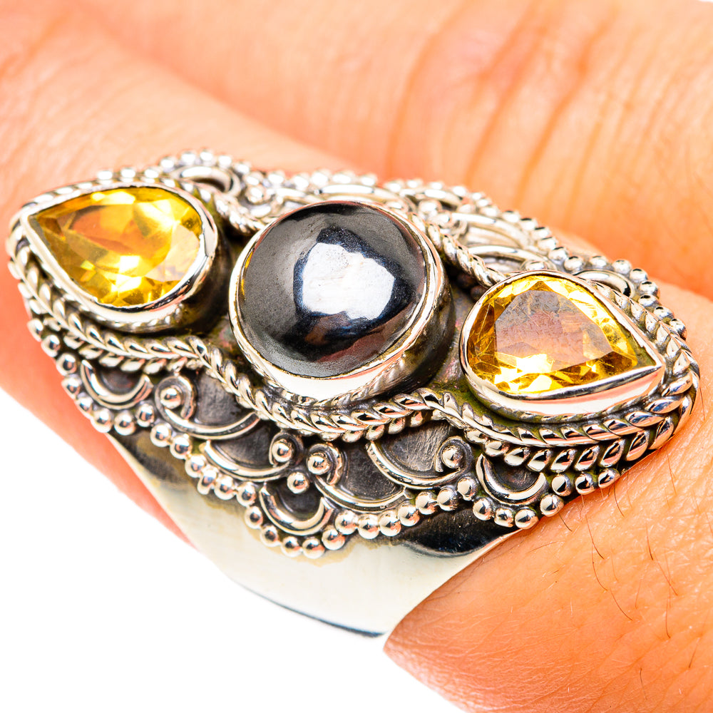 Hematite Rings handcrafted by Ana Silver Co - RING75616