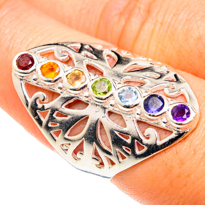 Multi-Stone Chakra Rings handcrafted by Ana Silver Co - RING75621