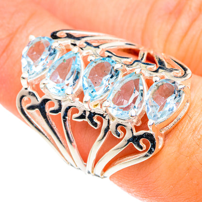 Blue Topaz Rings handcrafted by Ana Silver Co - RING75627