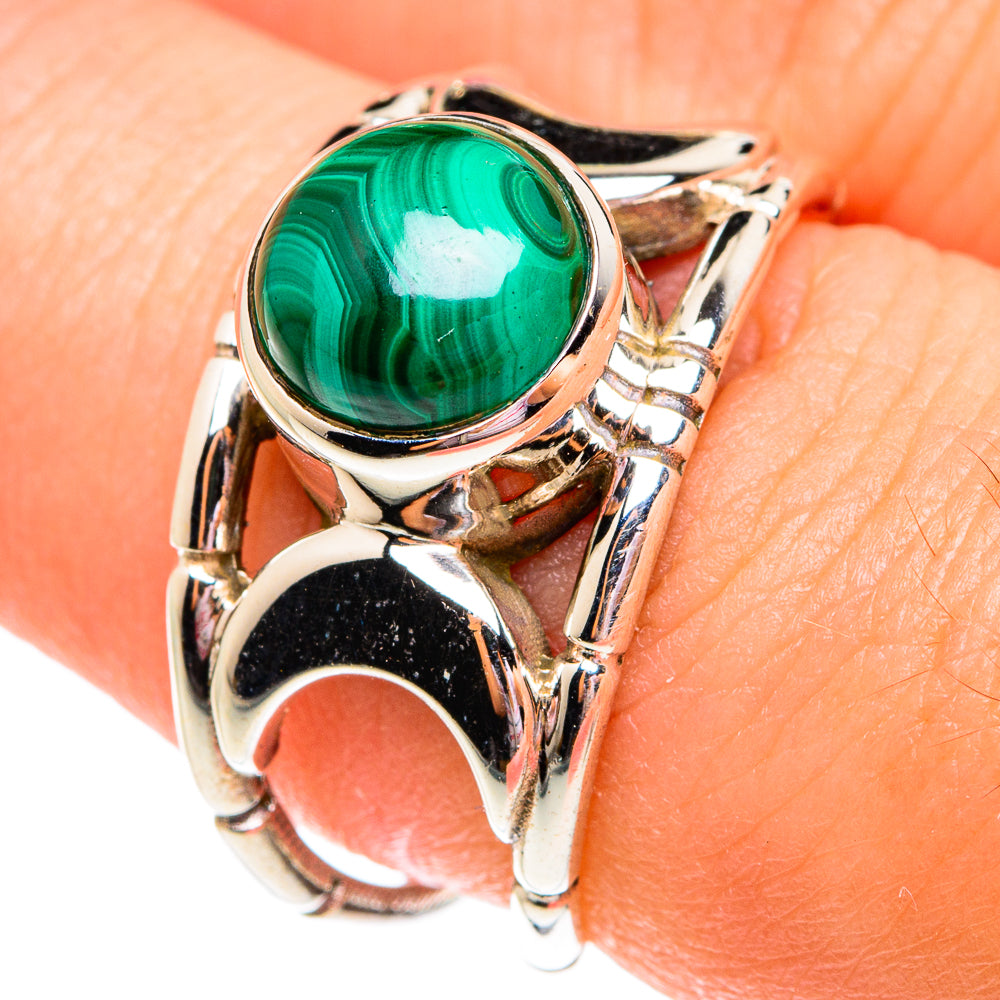 Malachite Rings handcrafted by Ana Silver Co - RING75628