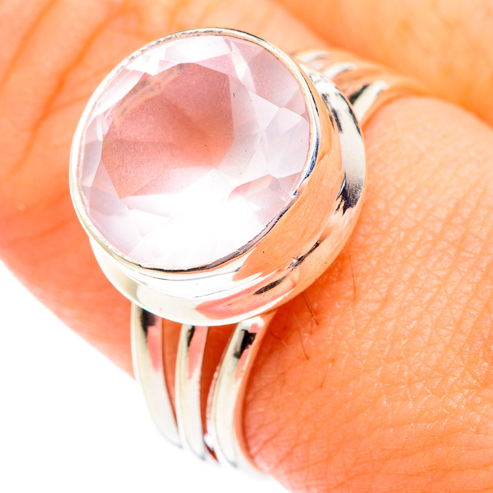 Rose Quartz Rings handcrafted by Ana Silver Co - RING75635