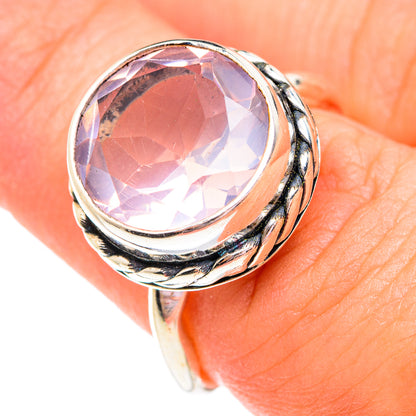 Rose Quartz Rings handcrafted by Ana Silver Co - RING75637