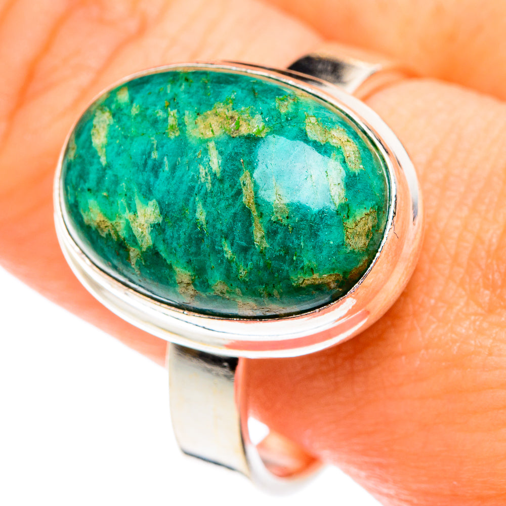 Peruvian Amazonite Rings handcrafted by Ana Silver Co - RING75655