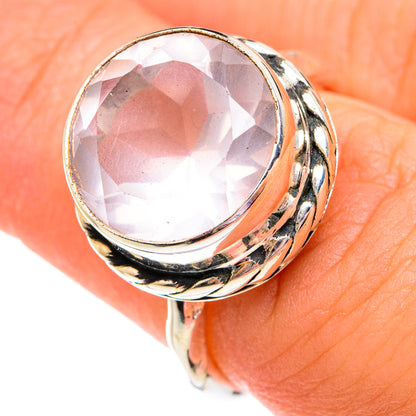Rose Quartz Rings handcrafted by Ana Silver Co - RING75660