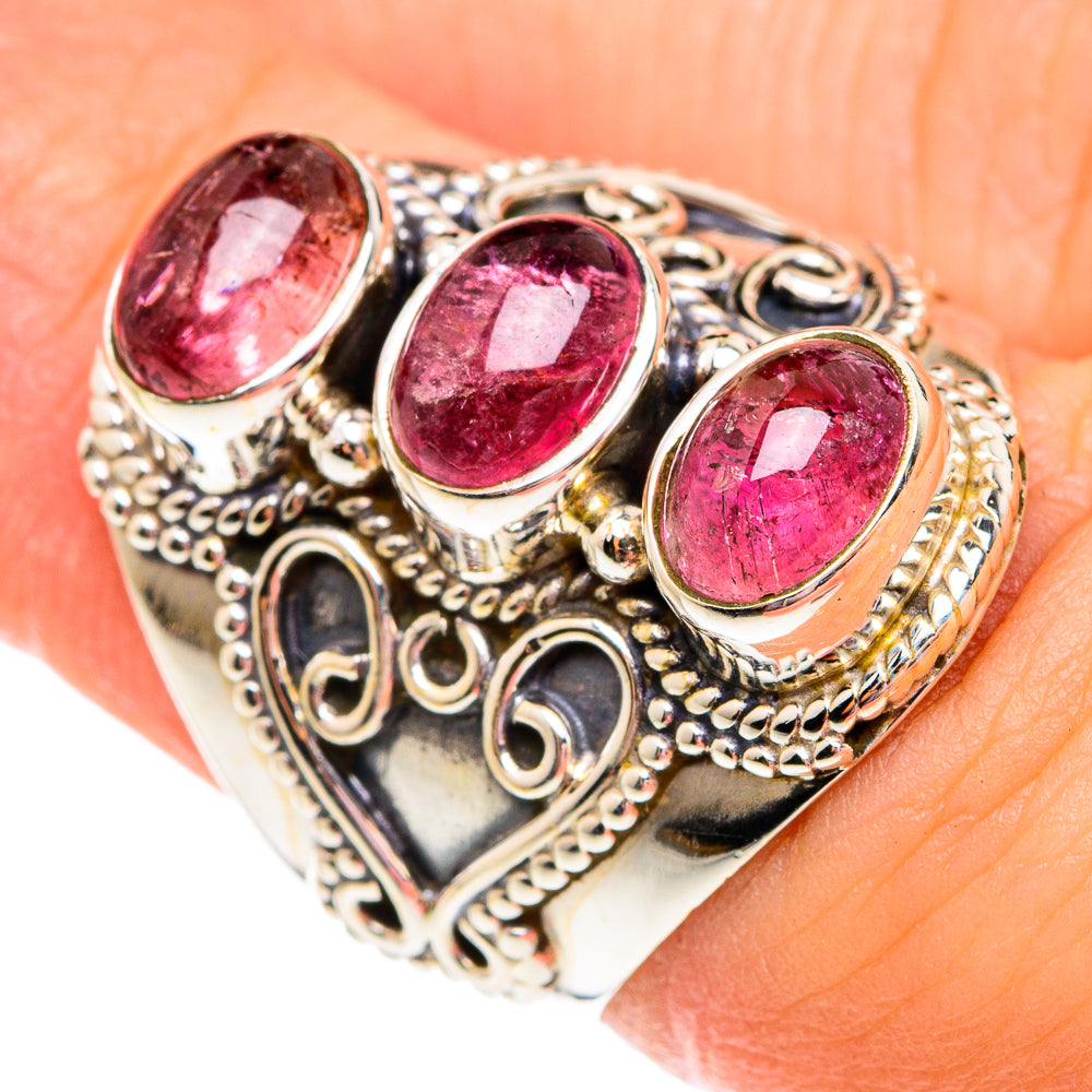 Pink Tourmaline Rings handcrafted by Ana Silver Co - RING75664