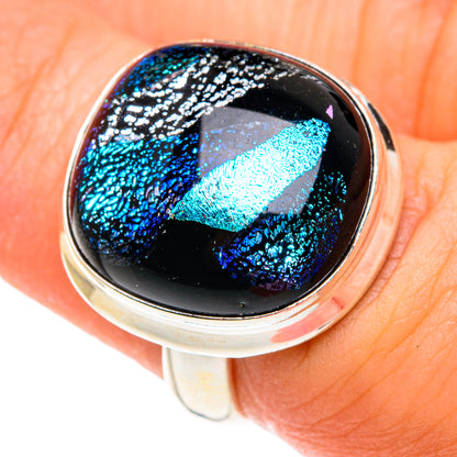 Dichroic Glass Rings handcrafted by Ana Silver Co - RING75676