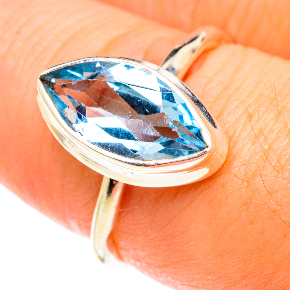 Blue Topaz Rings handcrafted by Ana Silver Co - RING75677