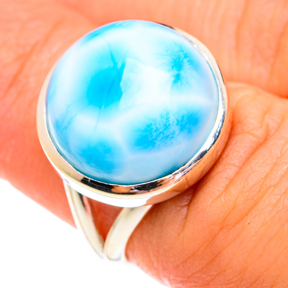 Larimar Rings handcrafted by Ana Silver Co - RING75678